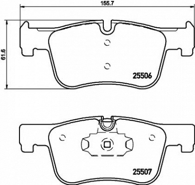 HELLA PAGID 8db355019771 -  Комплект тормозных колодок, дисковый тормоз